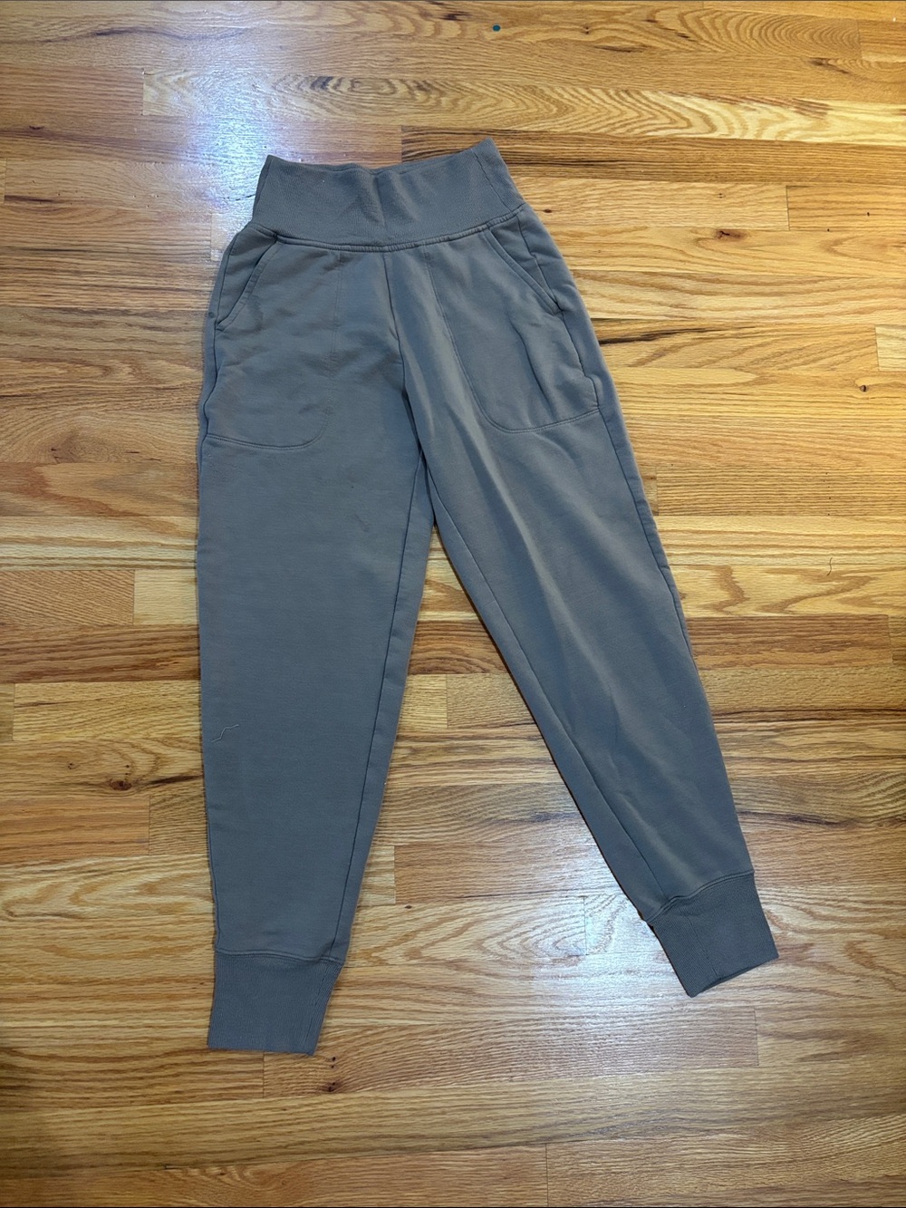 Athleta Cozy High-Waist Jogger Pants in Taupe